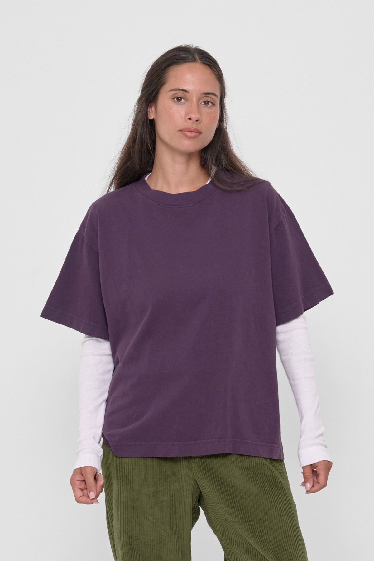 Boxier Trash Tee AW26 - Washed Mulberry