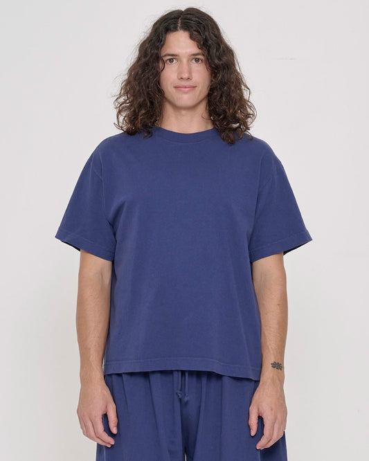 Boxier Trash Tee AW26 - Washed Navy