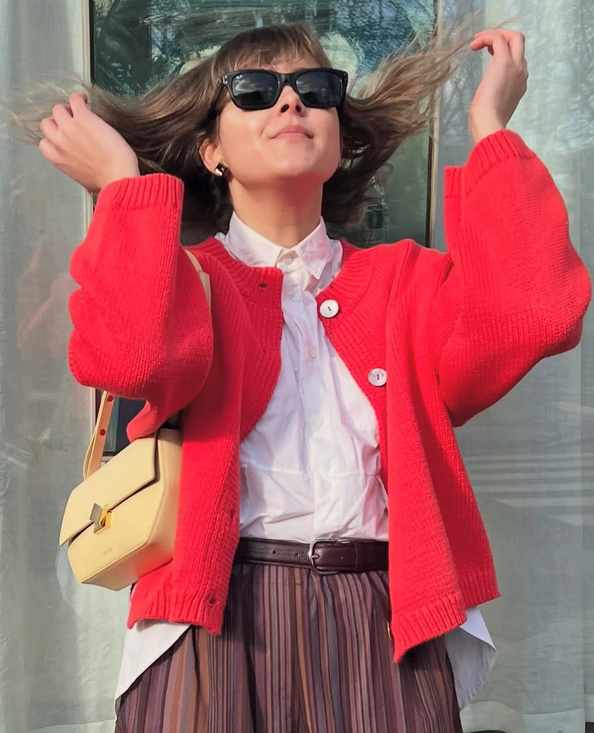 Shiloh Cotton Cardigan - Coral