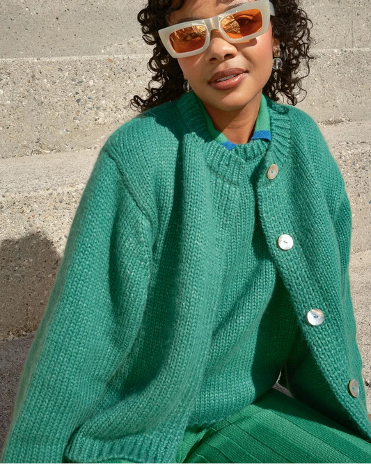 Sheba Cardigan Sweater - Clover