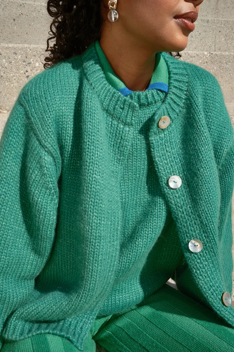 Sheba Cardigan Sweater - Clover