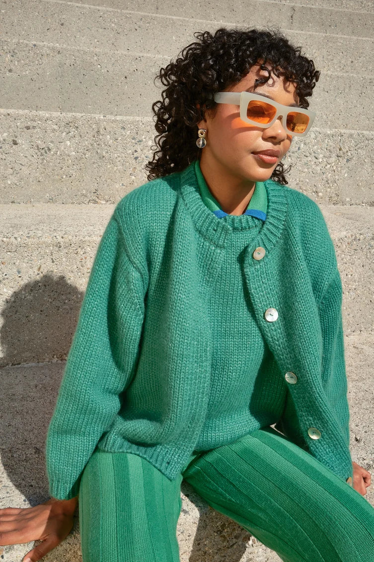 Sheba Cardigan Sweater - Clover