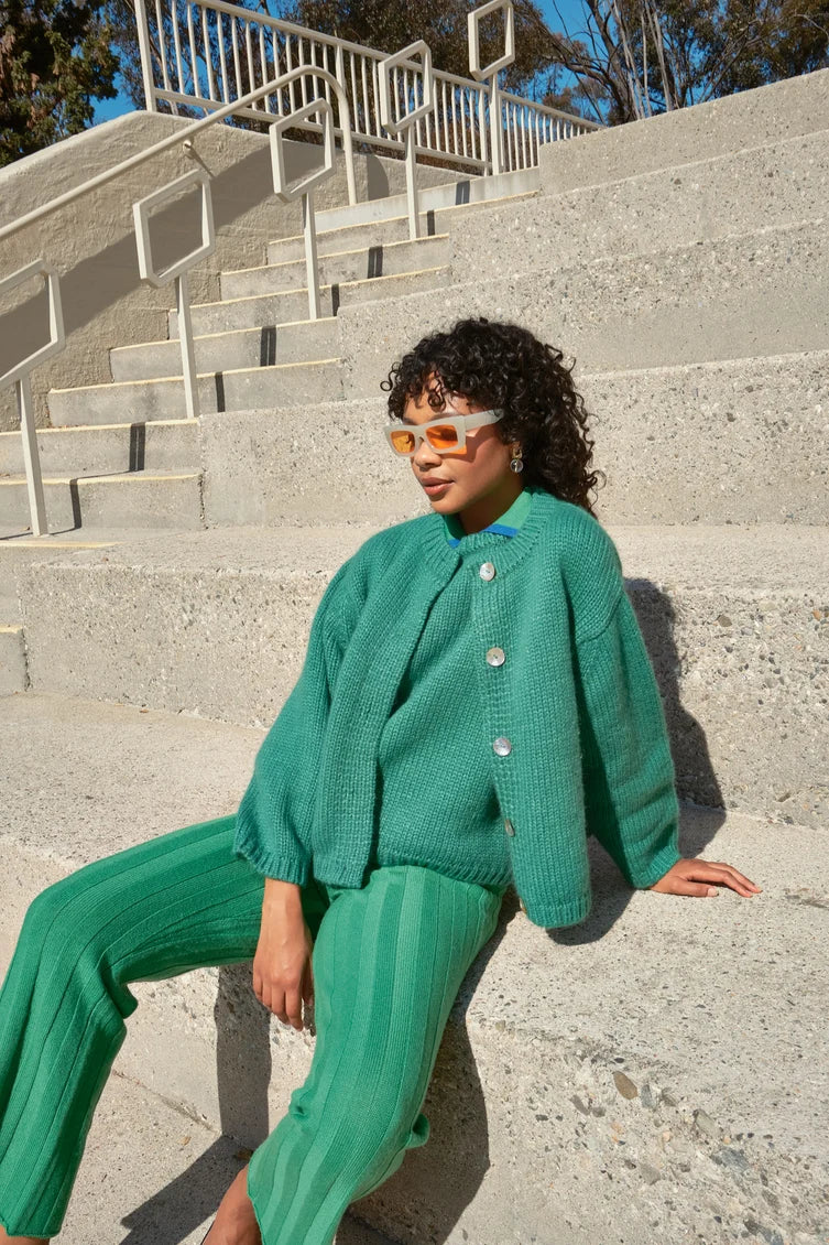 Sheba Cardigan Sweater - Clover