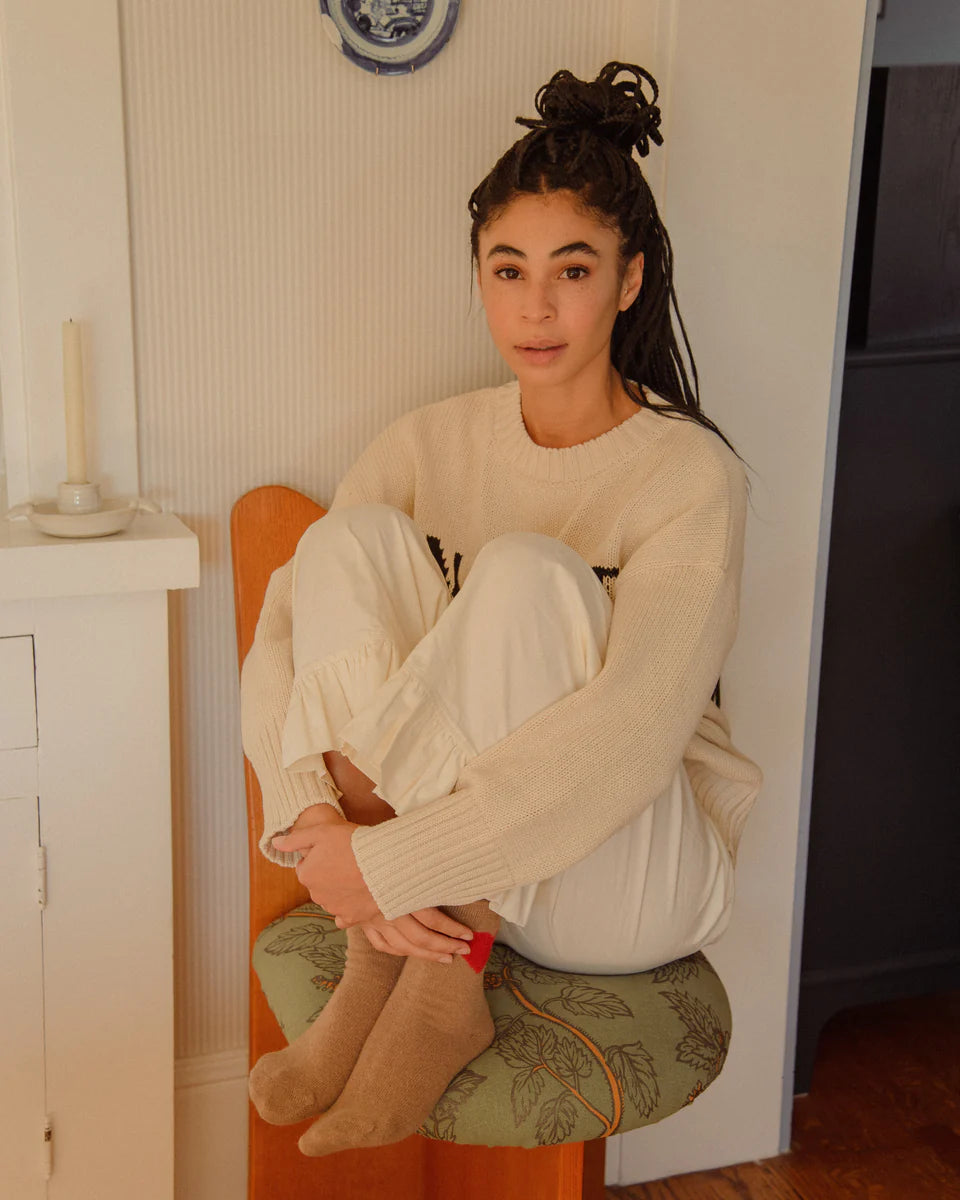 Boxer Pant in Cream