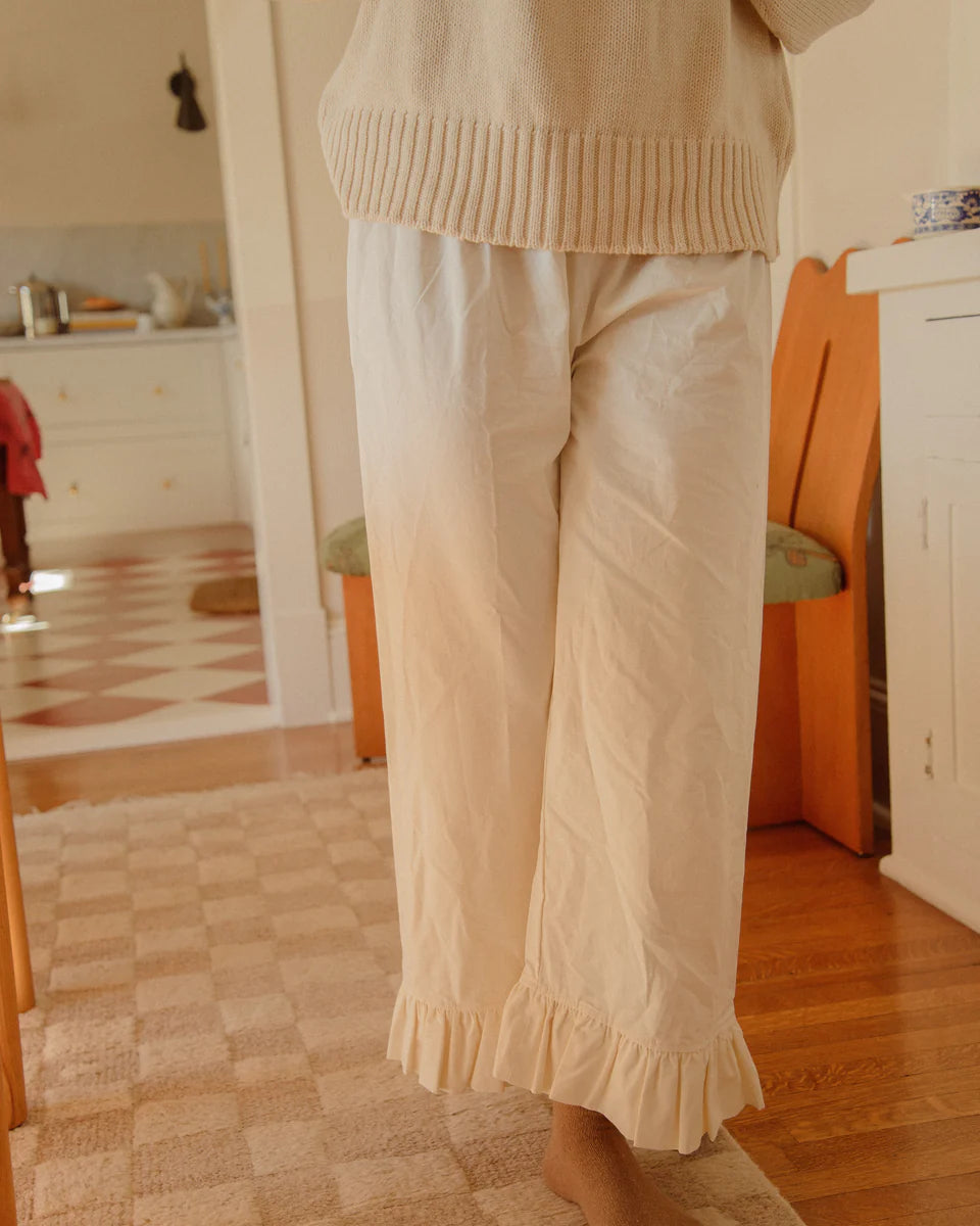 Boxer Pant in Cream