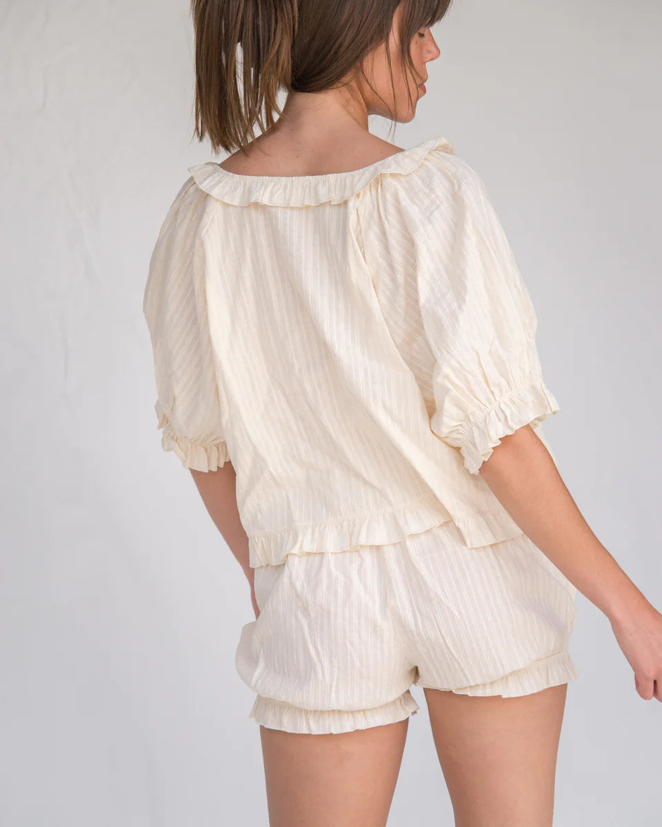 Romeo Sleep Set in Cream Eyelet