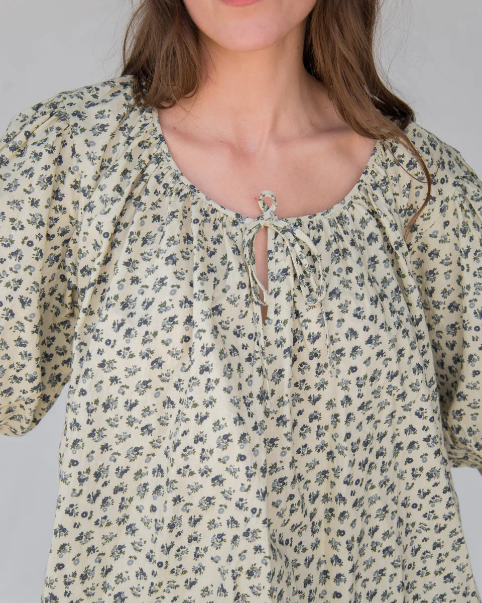 Lawn Dress in Blackberry Floral