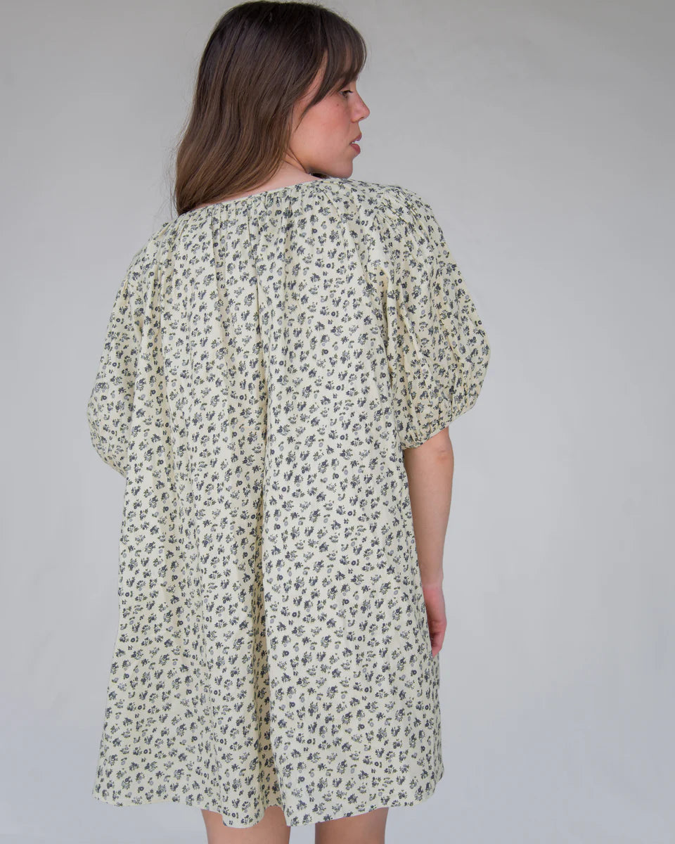 Lawn Dress in Blackberry Floral