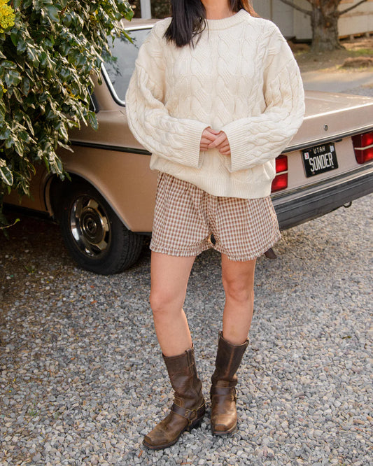 Boxer Shorts in Brown Plaid