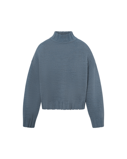 Sønderhaus Inez Sweater in Calm Sea, flat lay