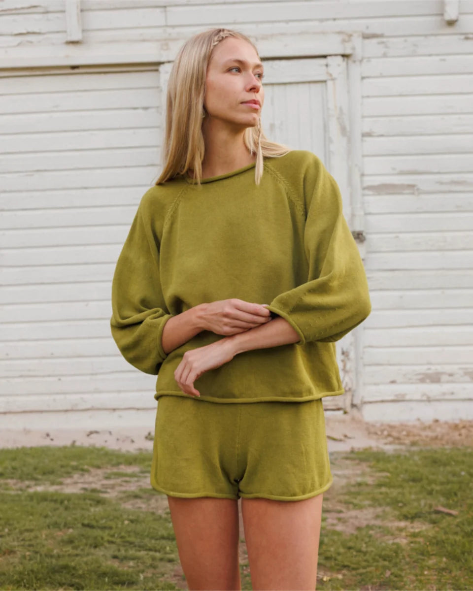 Spring Green Jeanie Sweater in Moss