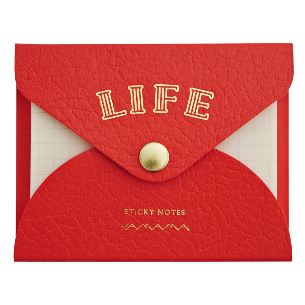 Life Sticky Note Pads with Cover in Orange