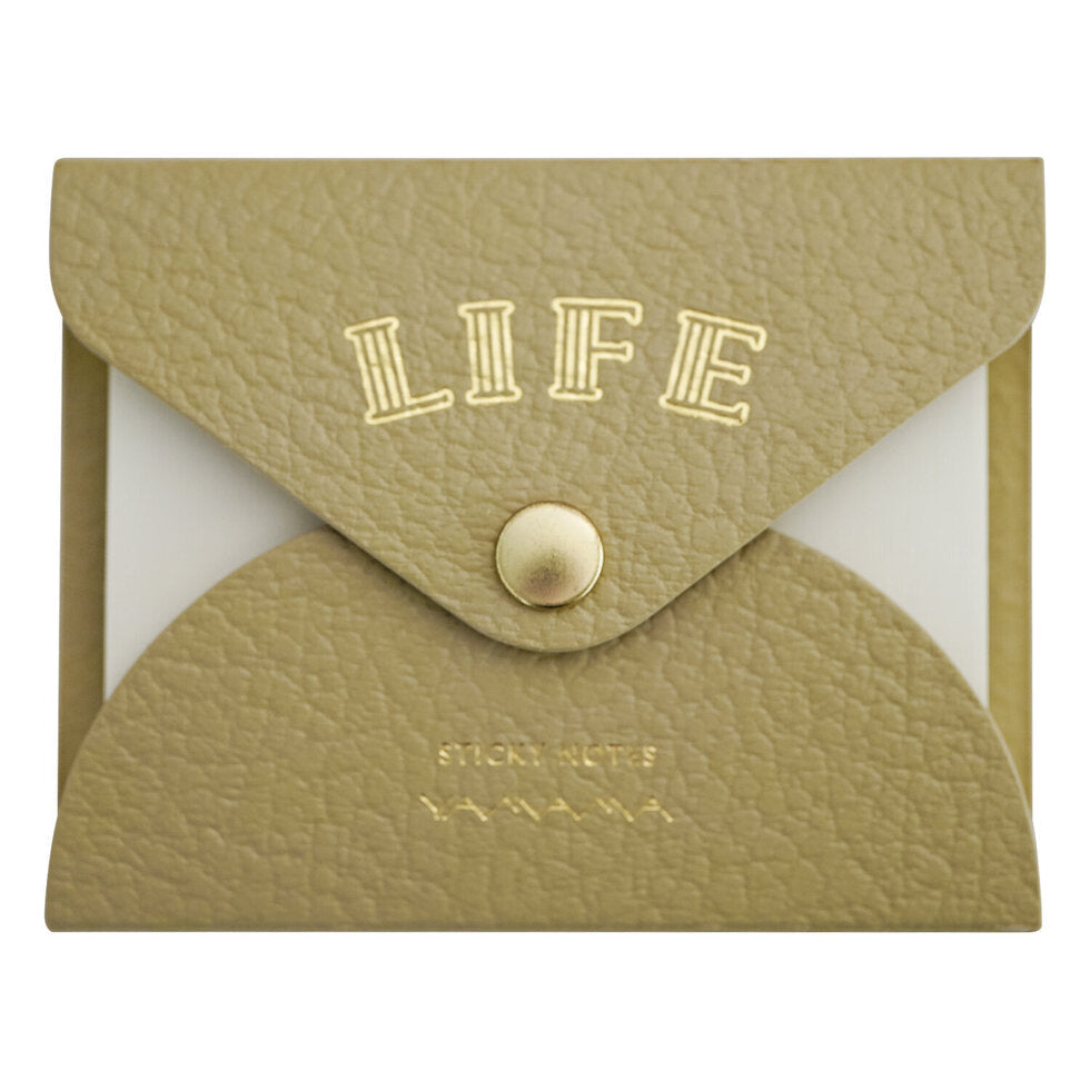Life Sticky Note Pads with Cover in Beige