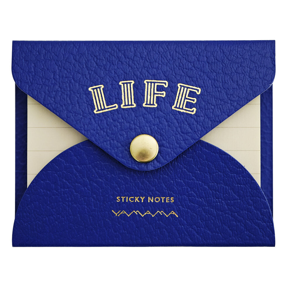 Life Sticky Note Pads with Cover in Blue