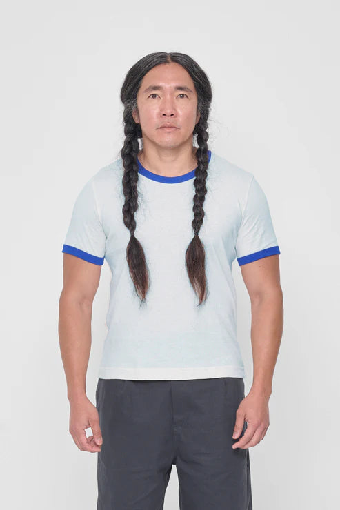 Ringer Trash Tee in  Lapis