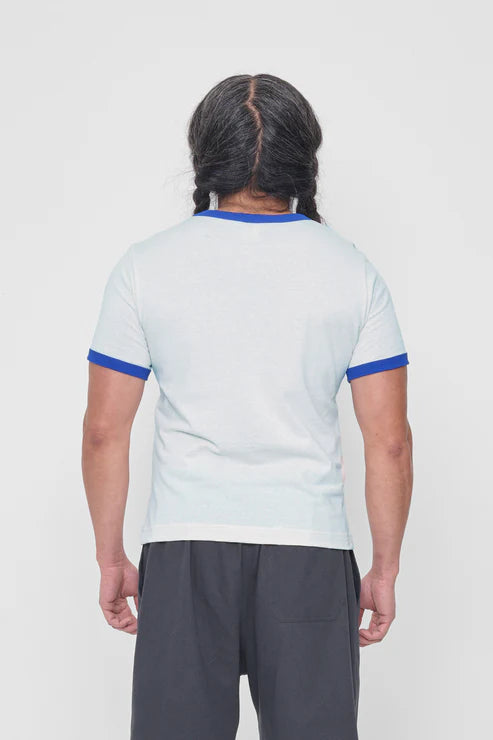 Ringer Trash Tee in  Lapis