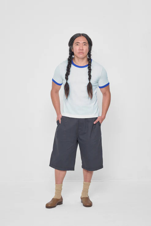Ringer Trash Tee in  Lapis