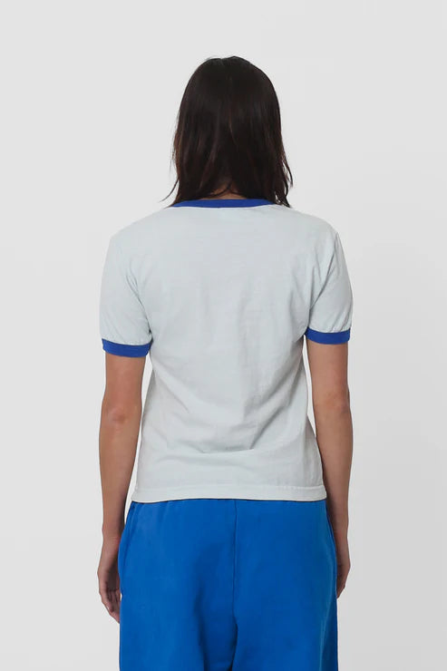 Ringer Trash Tee in  Lapis