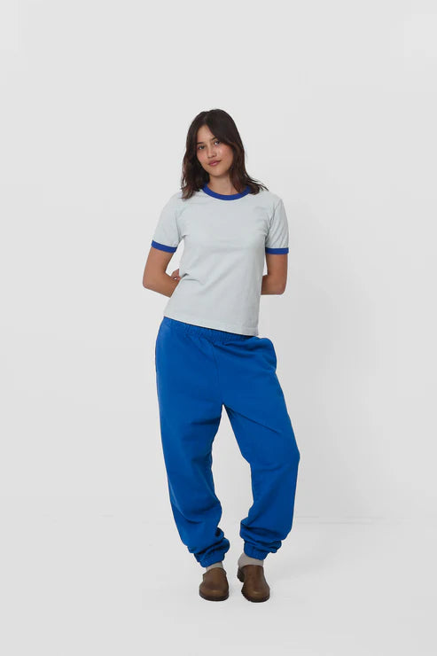 Ringer Trash Tee in  Lapis