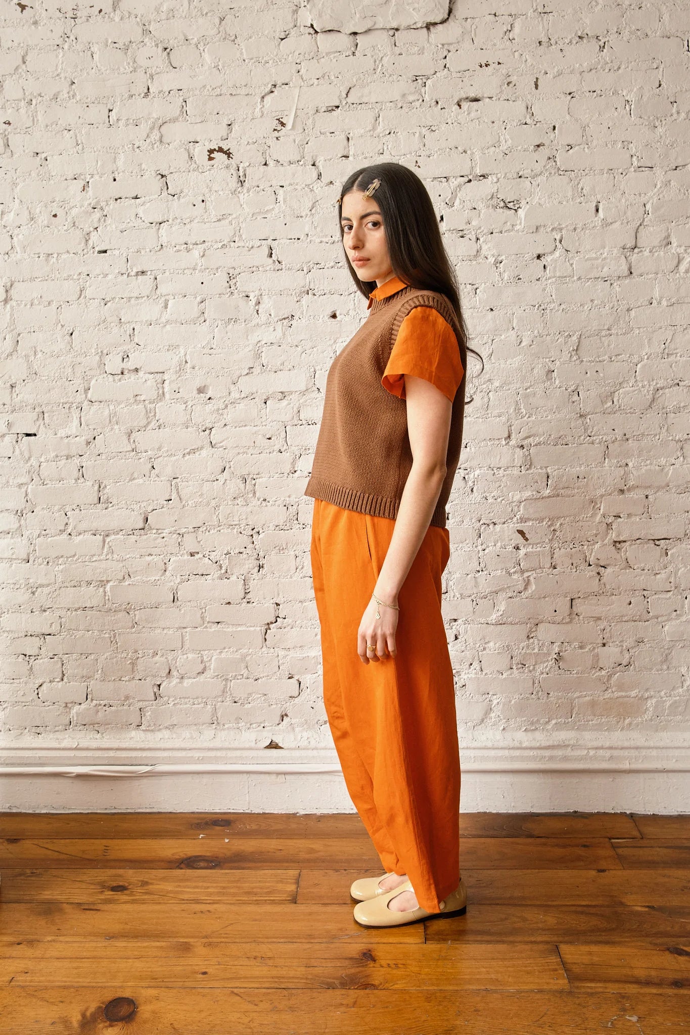 Shape Cotton Vest - Mocha