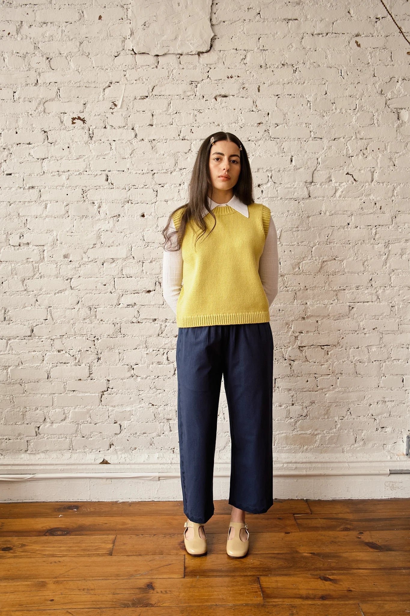Shape Cotton Vest - Lemon