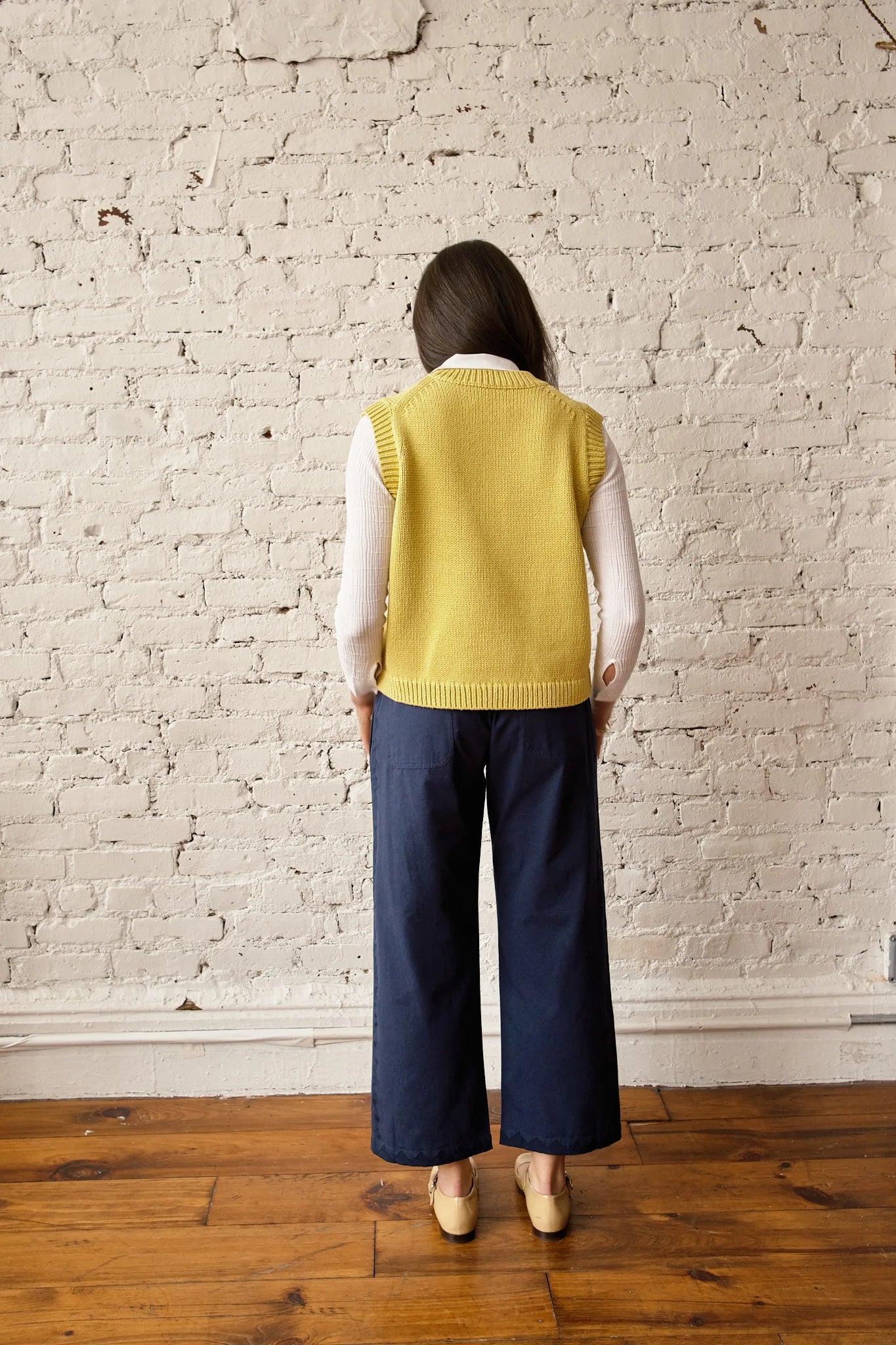 Shape Cotton Vest - Lemon