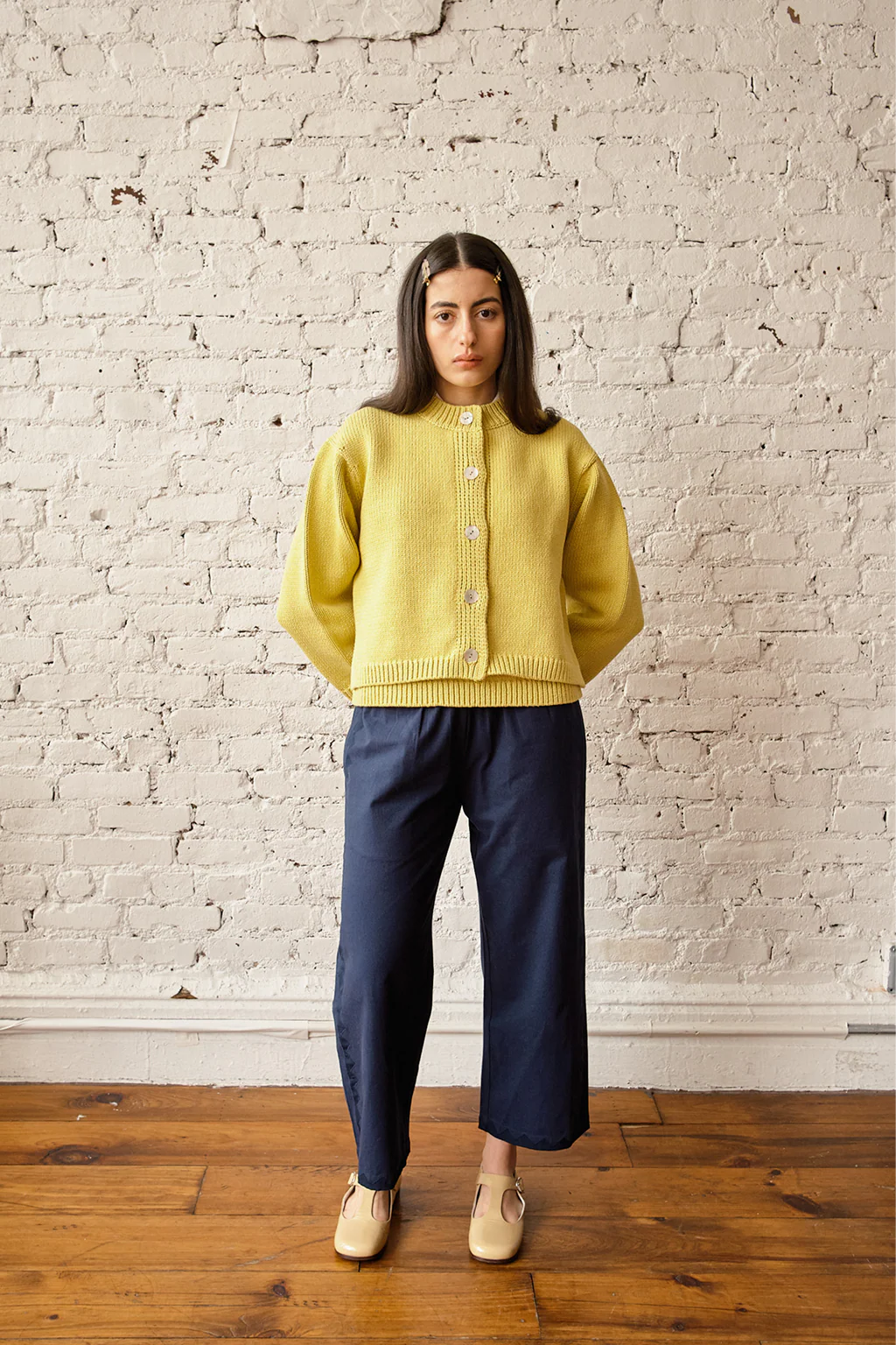 Shiloh Cotton Cardigan - Lemon