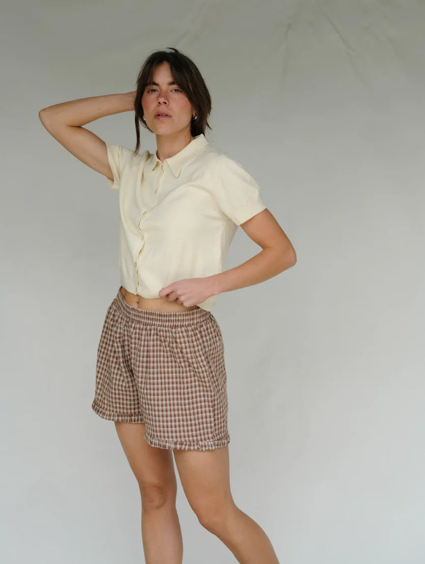 Boxer Shorts in Brown Plaid