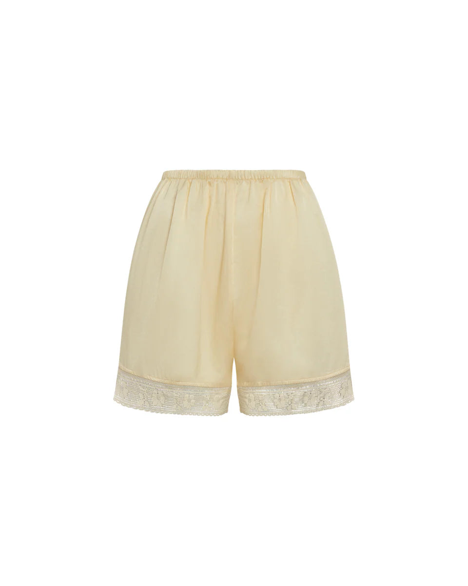 Silk Boxer Shorts in Sweet Cream