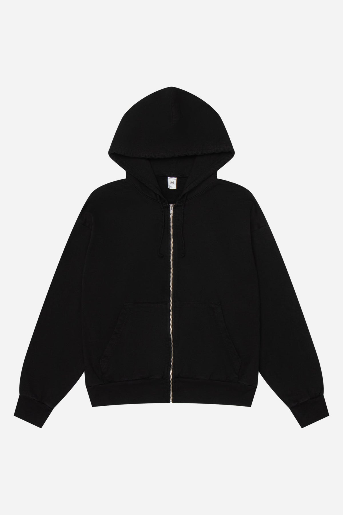 Everybody World Trash Zip Up Hoodie in Black, flat lay