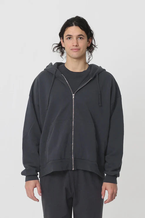 Trash Zip Up Hoodie in  Slate