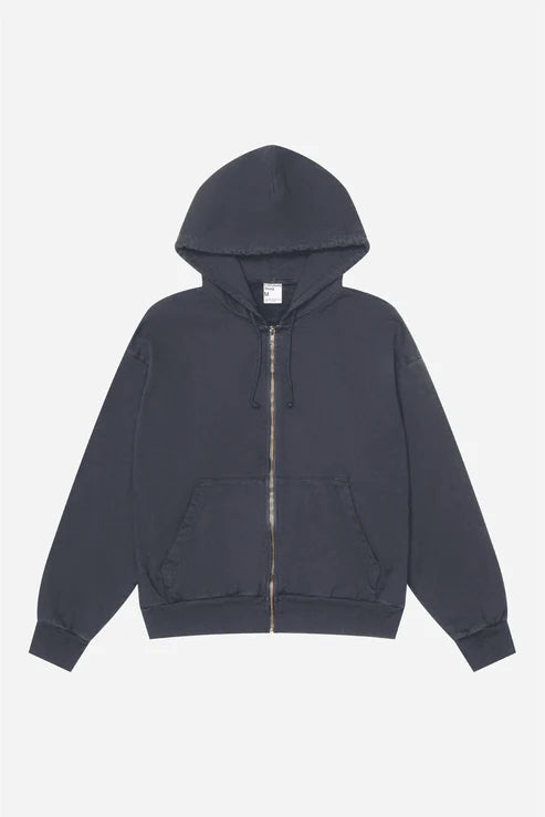 Trash Zip Up Hoodie in  Slate