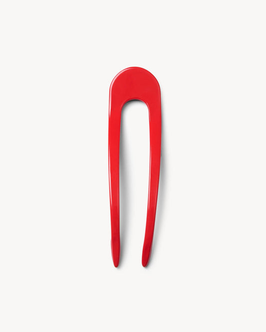 French Hair Pin in Ruby