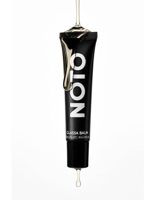 Black cosmetic tube labeled 'Noto' on a white background