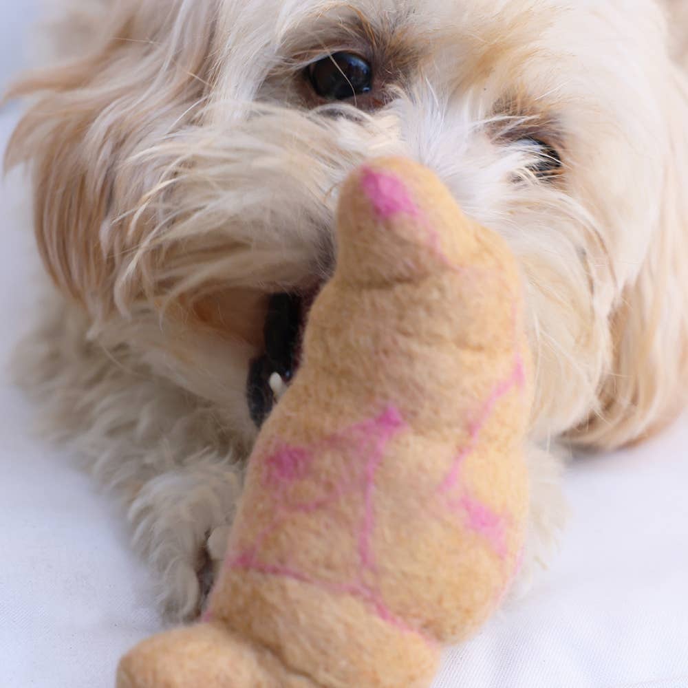 Croissant Wool Dog & Cat Toy