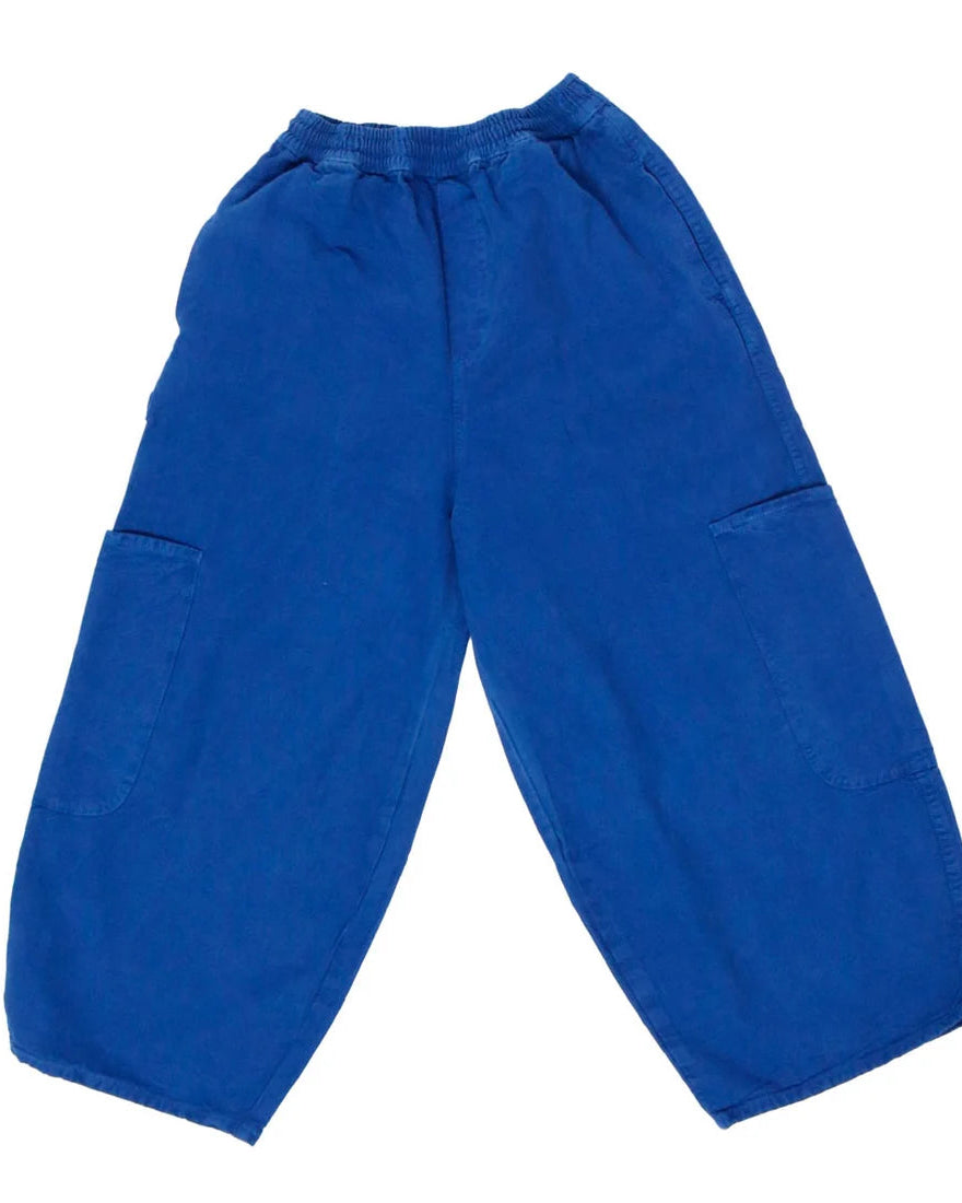 Blue pants on a white background