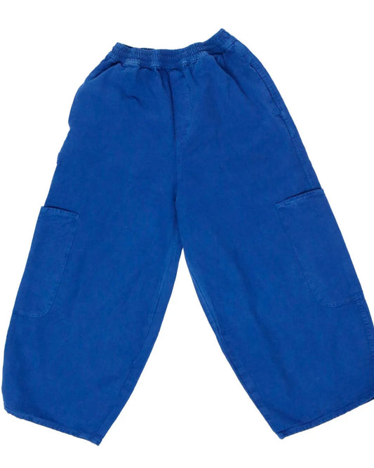 Blue pants on a white background