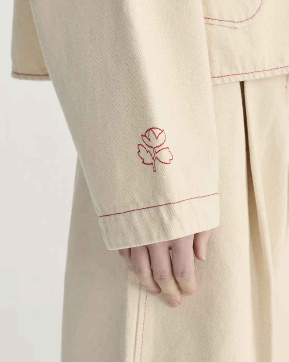 Vibrant Flower Ecru Twill Jacket