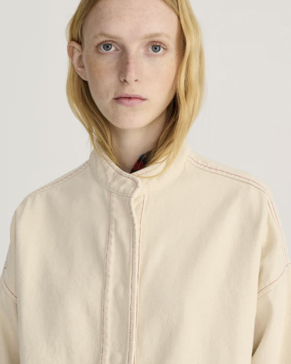Vibrant Flower Ecru Twill Jacket