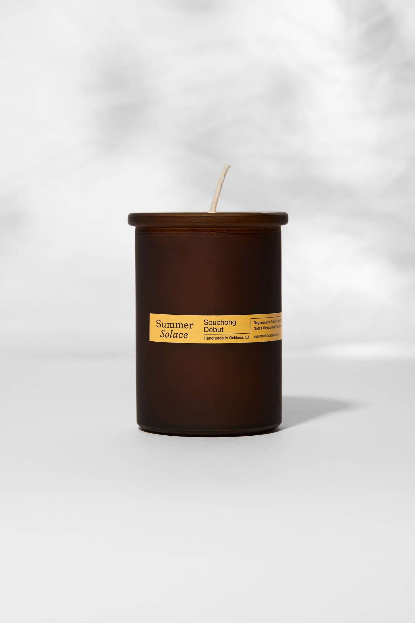 Souchong Debut – Black Tea & Vetiver Tallow Candle, 6 oz