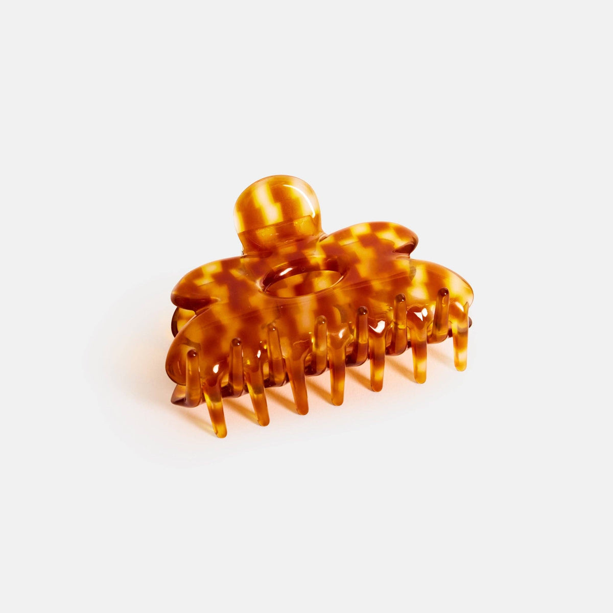 Flower Claw in Honey Check