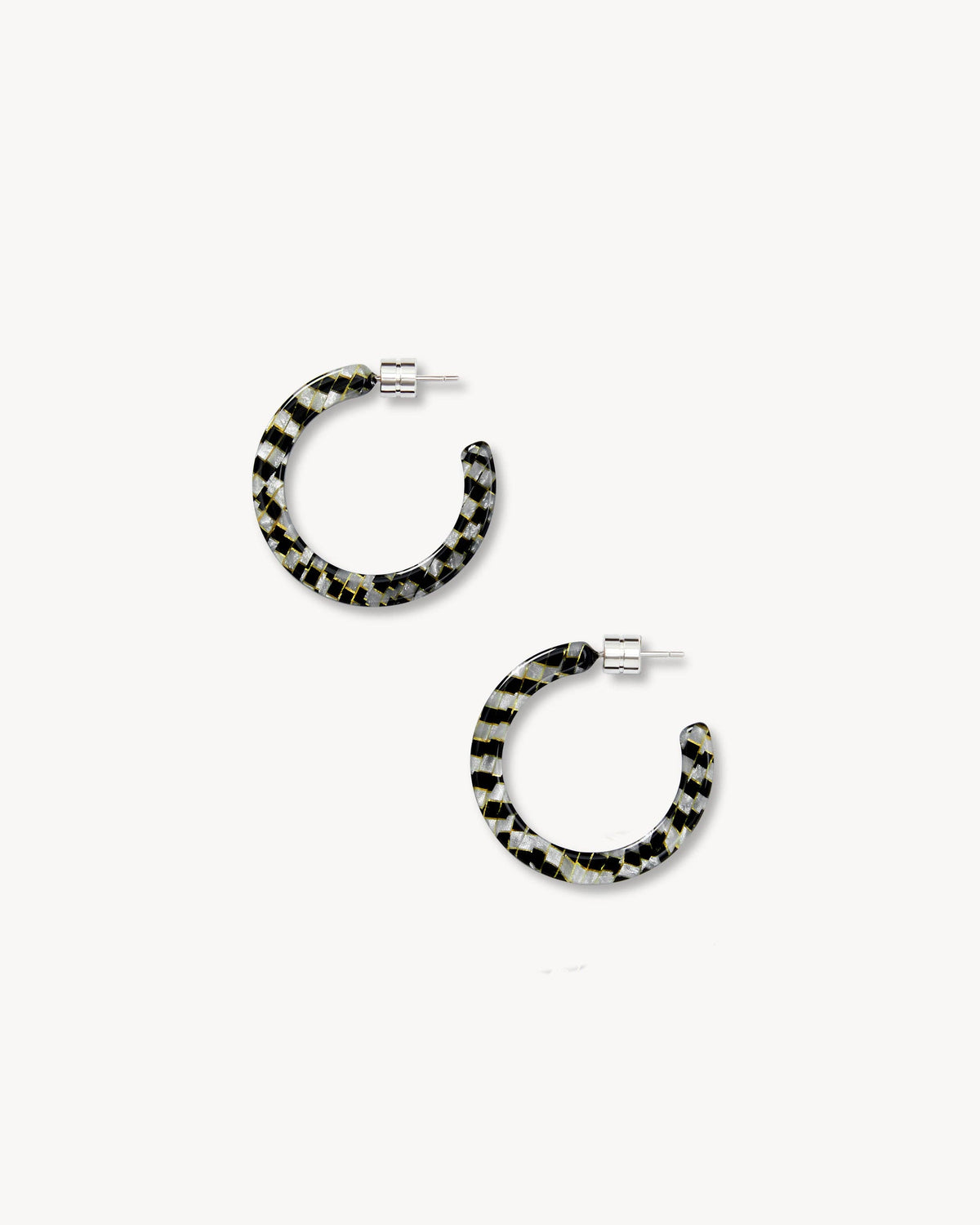 Mini Hoops in Perle Noir