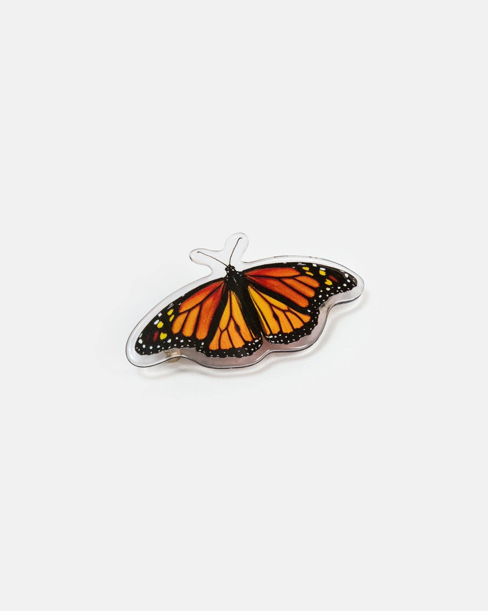 butterfly shaped barrrette on a white background