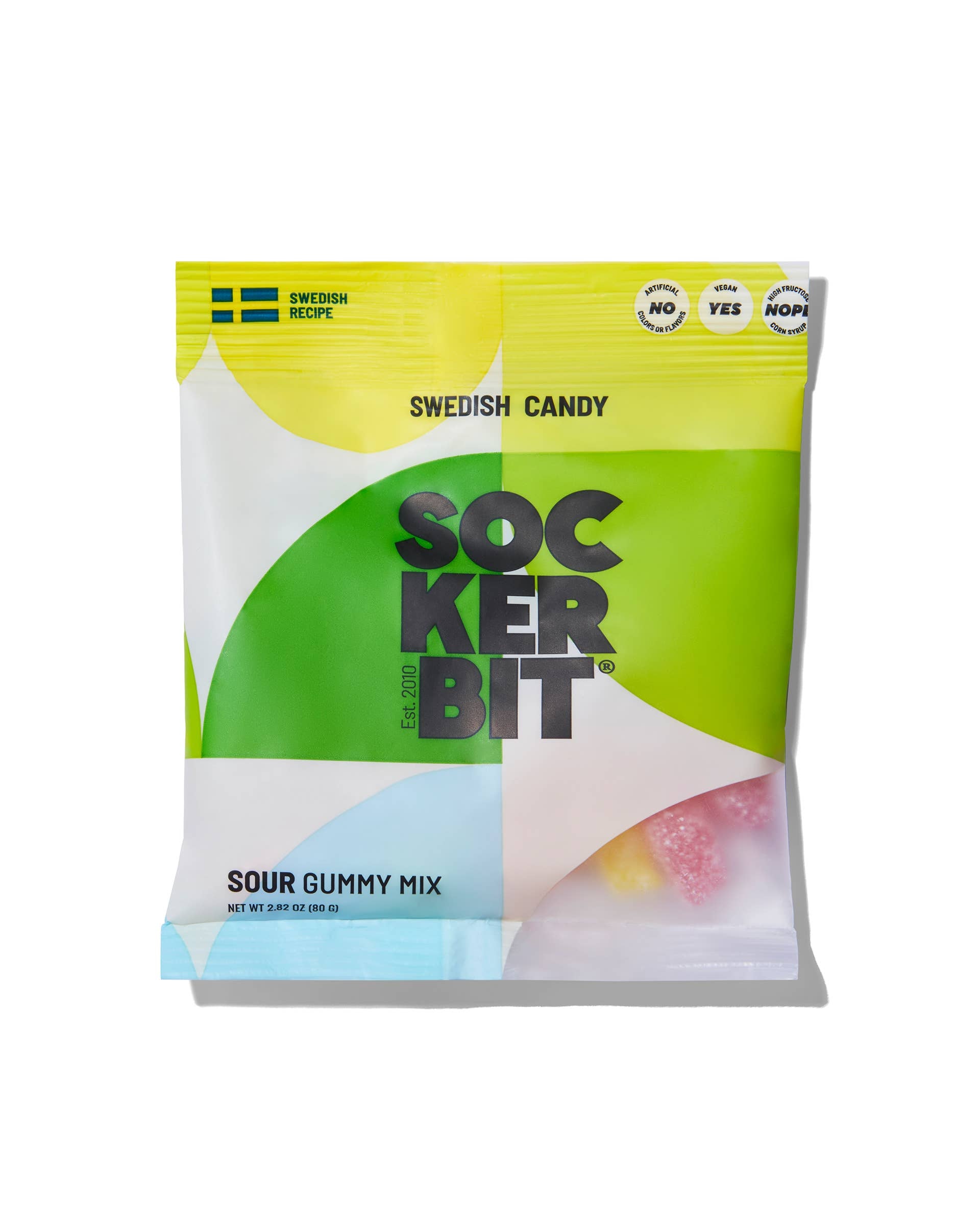 SockeRbit Sour Gummy Mix packaging on a white background