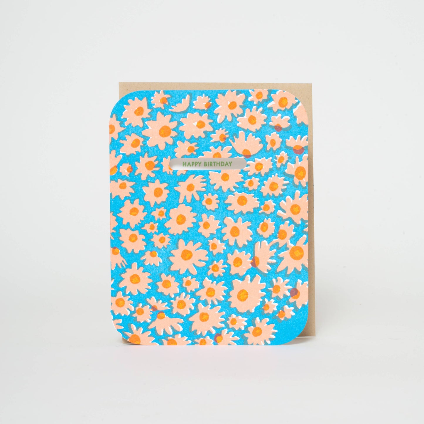 Birthday Daisy Patch Die-cut Card