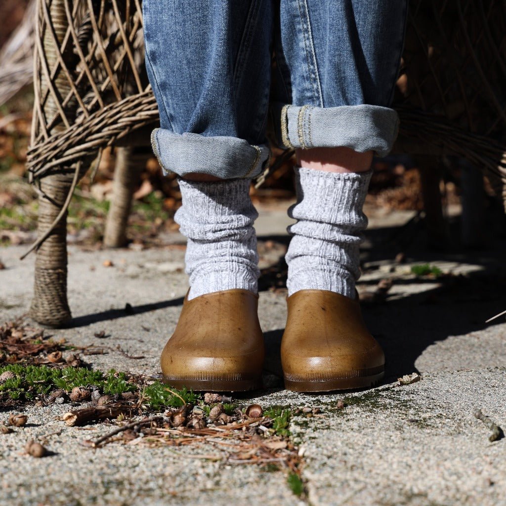 Plasticana Gardana clog worn with jeans