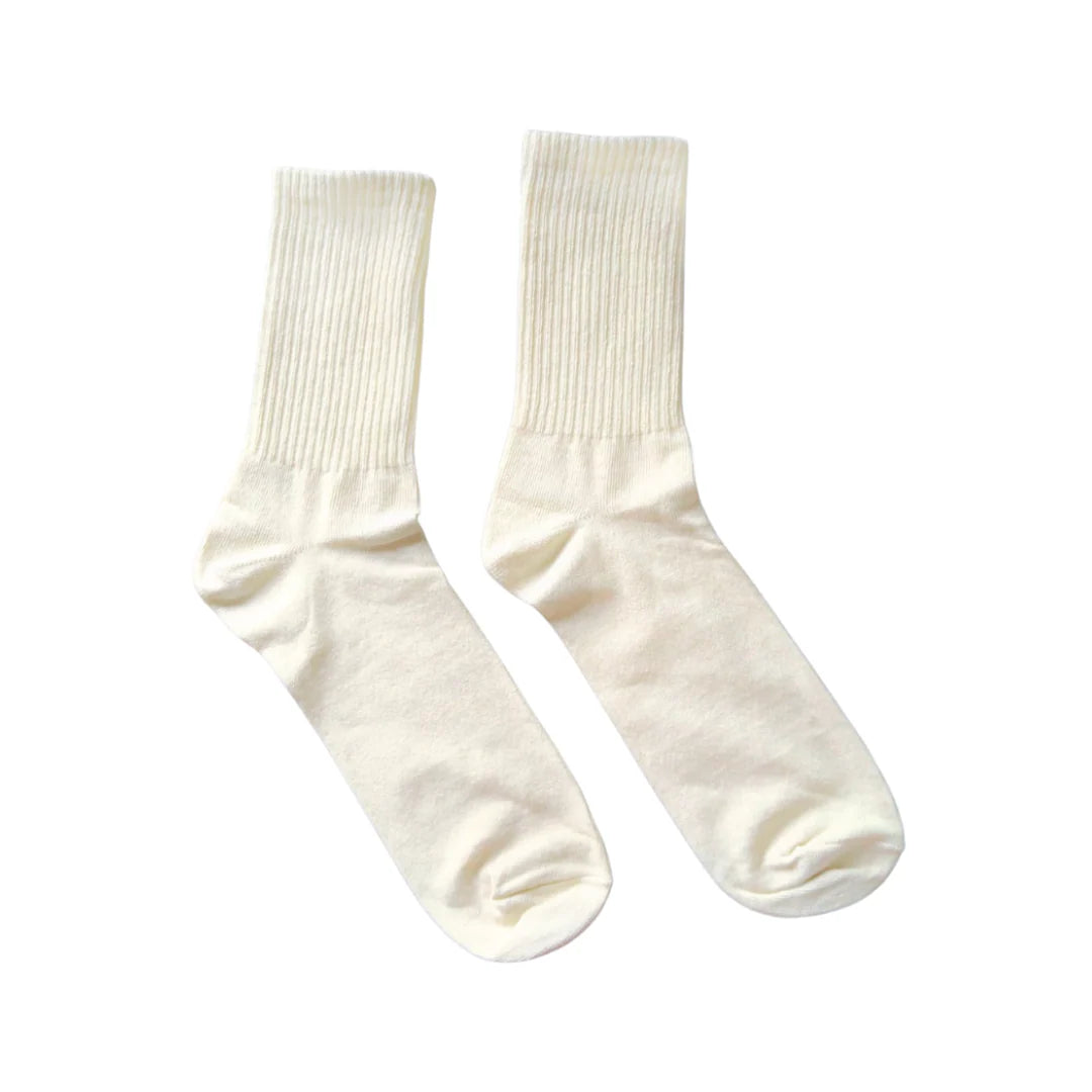 Crew Socks in Natural