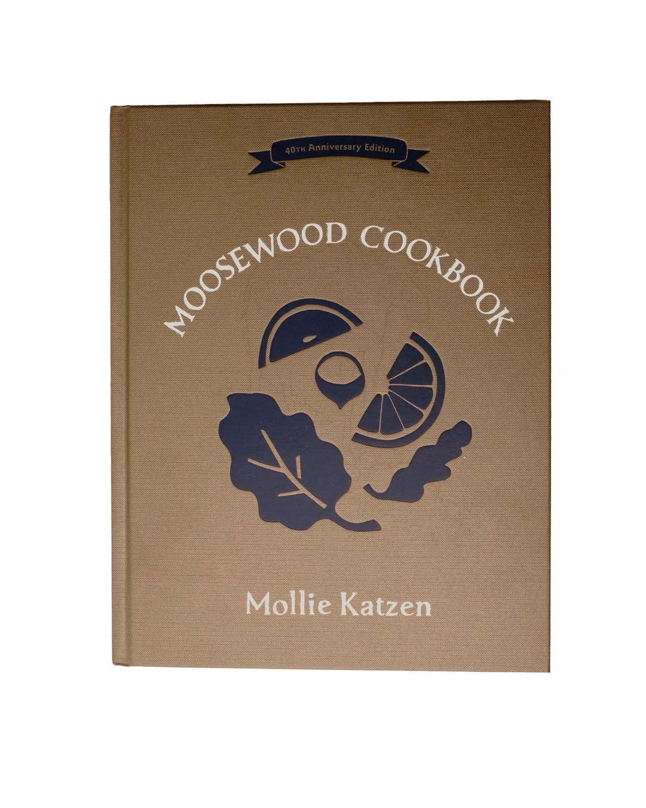 Moosewood Cookbook by Mollie Katzen on a white background