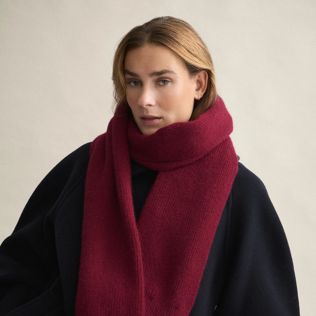Long Scarf in Wine