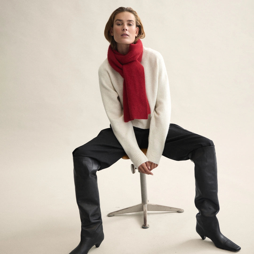 Long Scarf in Framboise